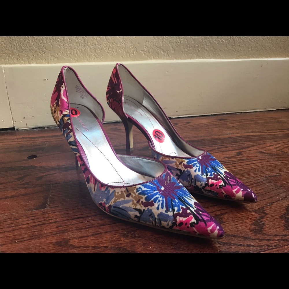 AK Anne Klein Catherine D’Orsay Floral Heels